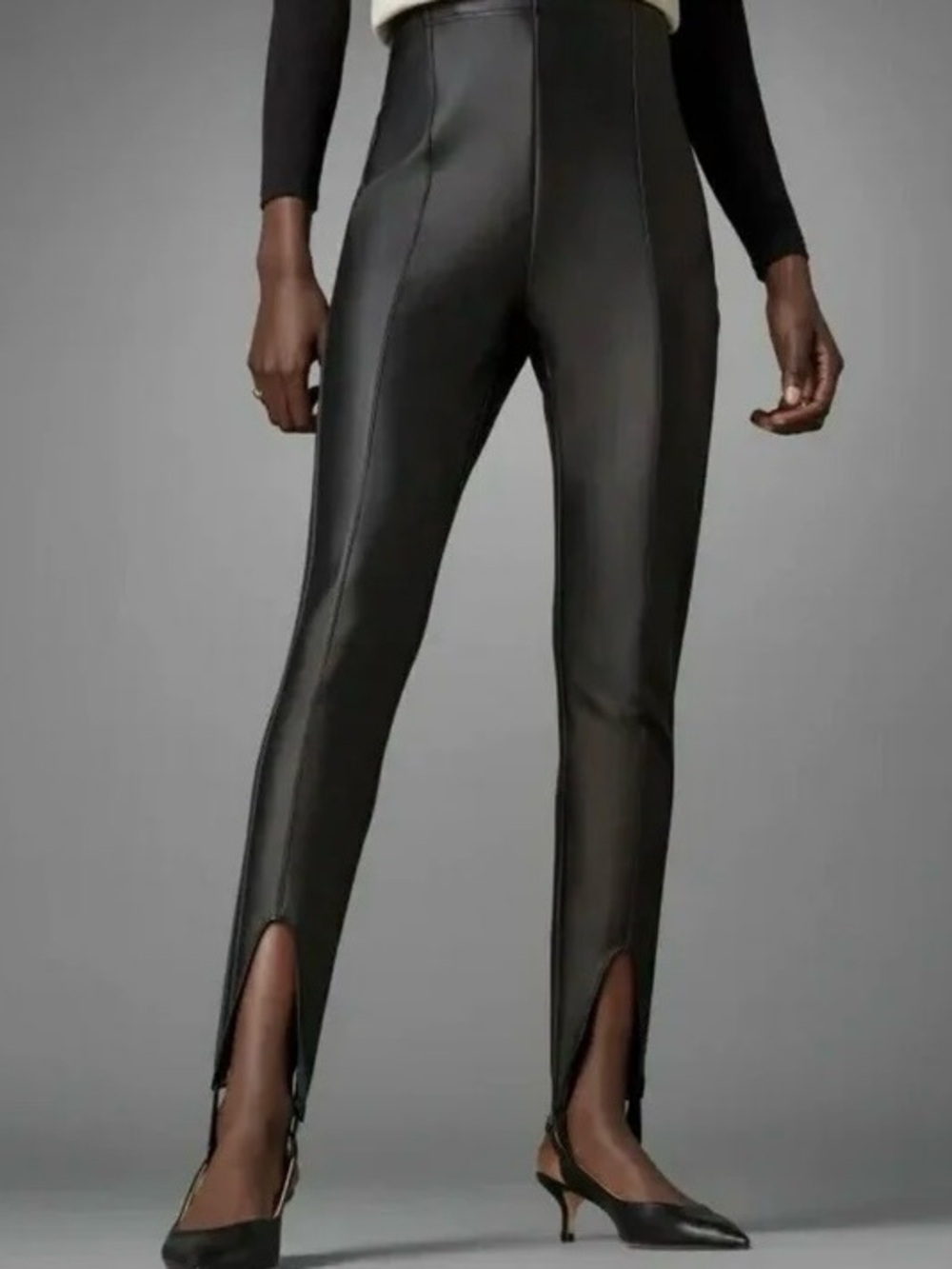 *NWT* ADIDAS Originals Blue Version Women’s Faux Leather Leggings - Size Small - Picture 3 of 10